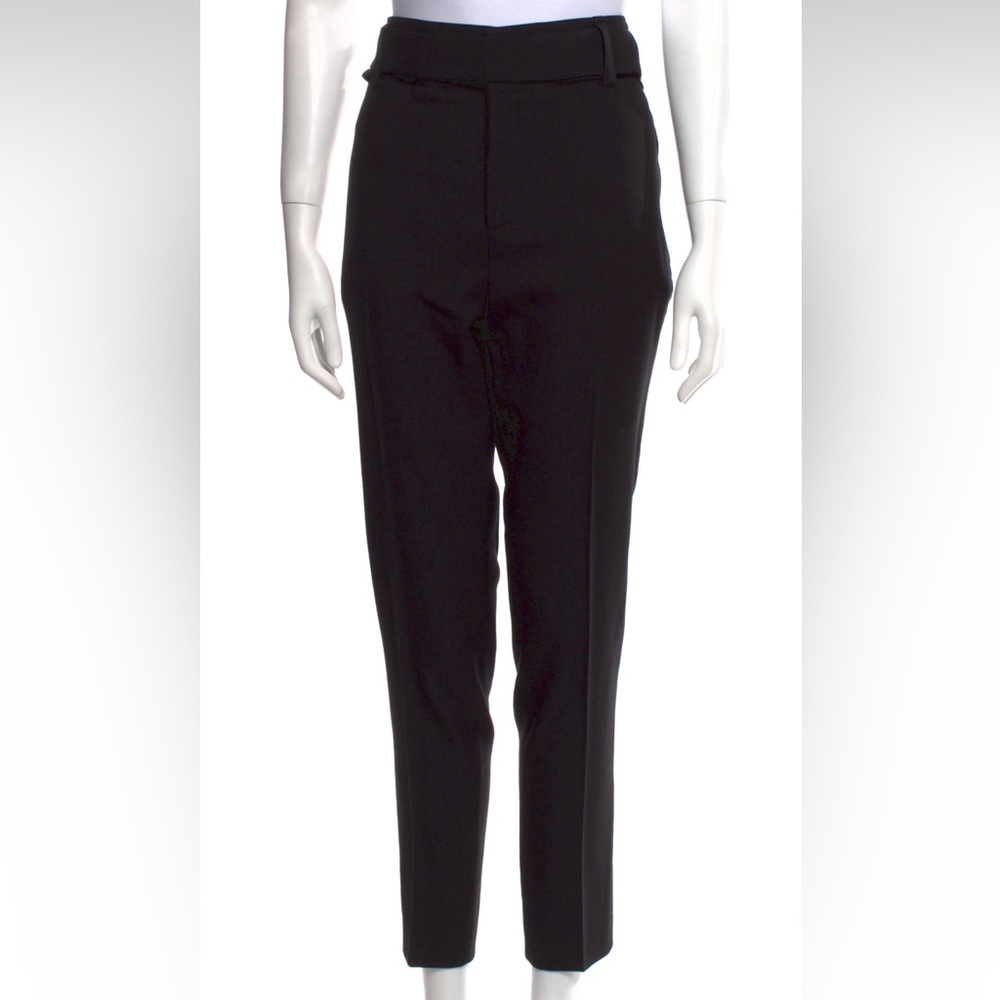 Saint Laurent Wool Straight Leg Pants 2017 Collection Size FR40/US 8 in Black